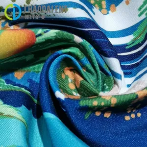 Twill Woven GRS Printed 100% OCEAN Recycled Polyester Peach Skin Velvet Fabric for Decorative Fabric Clothing Pillow Beach Pants thumbnail-1