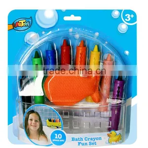 8ct Bath Crayons With Fish Sponge ARTOYS A0070 thumbnail-1