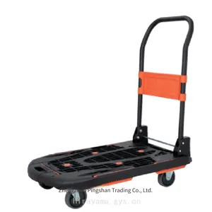 Trusco Lightweight and Stable Resin Trolley Mpk780-bk With a Load Capacity of 200kg for Handling Operations thumbnail-1