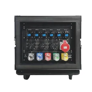 24 Channel Portable Stage Power Distribution Unit, 400A Camlock Input Industrial Power Distribution Box With Multi Sockets & Digital Meter thumbnail-3