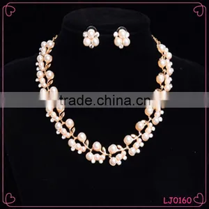 Fashion Design New Style Popular Trend High Quality Pearl Necklace Earring Set thumbnail-1