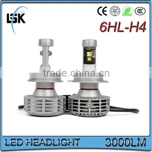 All in One Fanless Design 6th Auto LED Headlight h4 3000LM LED Headlight Conversion Kit thumbnail-1