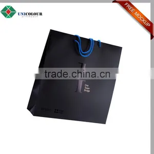 Custom Fancy Design Logo Printed Paper Bags With Ribbon Handles thumbnail-4