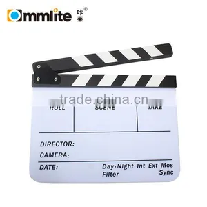 Acrylic Plastic Dry Erase Director's Film Clapboard (9.85x11.8 Inch) With White/Black Sticks thumbnail-1