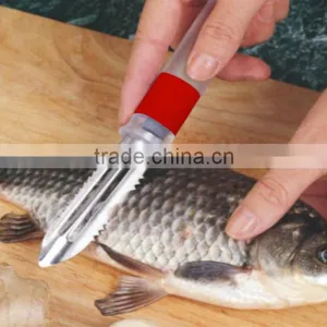 ABS+S/S 19*3 Kitchen Tools Multifunctional Fruit&vegetable Peeler/stainless Steel Fish Scale Scraper thumbnail-2