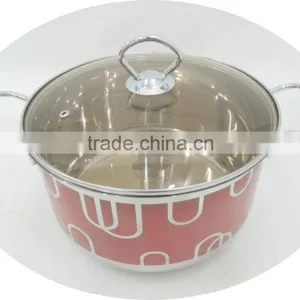 Decal Finished Exterior Pot Stainless Steel Pot With Wire Handle thumbnail-2