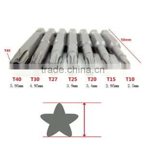 1/4 Inch Magnetic Pentacle Star Head Screwdriver Bits Electric Screwdriver Bit 50mm Length AR-56 thumbnail-1