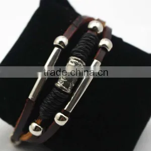 Vintage Handmade Fashion Friendship Leather Bracelet For Men and Women thumbnail-2