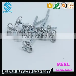 HIGH QUALITY OPEN END FACTORY DOME HEAD ALUMINUM STEEL PEEL RIVETS thumbnail-3