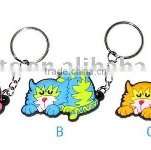 Pvc Cow Metal Keychain thumbnail-1