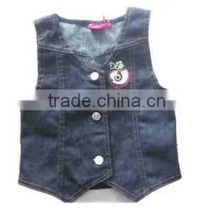 China Clothing Baby Kids Black Denim Vest thumbnail-1