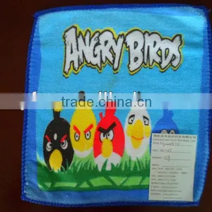 Cartoon Microfiber Velour Pigment Printed Baby Car Square Wash Cloths Cloth Wholesale 4 thumbnail-1