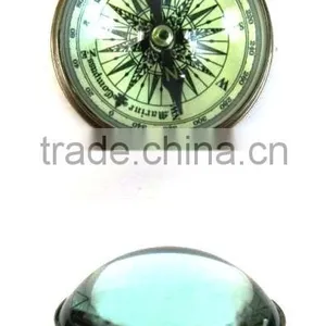 Nautical Solid Brass Paper Weight Marine Desktop Compass 13483 thumbnail-1