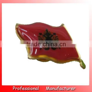 National Flag Pin Badge,red Color Algeria Badge Pin,2.5cm Polyester Metal Pin Badge thumbnail-1