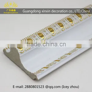 2016 New Design Wholesale WhiteGold Patterns Carved Picture Frame Moulding Waterproof ,environmental Protection thumbnail-1
