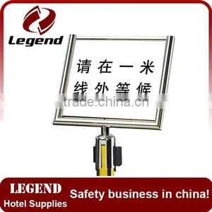 Black Powder Coating Bank Queue Control Barrier With Sign Holder thumbnail-5