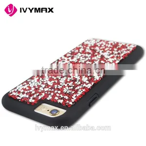 IVYMAX Red Mini Crystals Rhinestones Desire Candy Skin Cover With Soft TPU Frame For Iphone 6s Phone Case Supplier's Choice thumbnail-3
