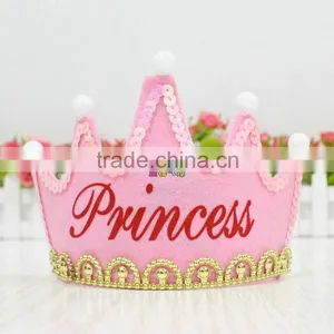 LED Light Party Birthday Glow Flash King Princess King Headband Hat thumbnail-3