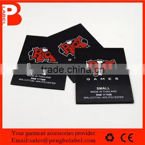 Embossed Logo Technics and Washable,Nickel-Free,Eco-Friendly Feature Print Clothing Label thumbnail-3