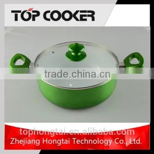Metallic Painting Green Ceramic Sauce Pot With Lid thumbnail-1