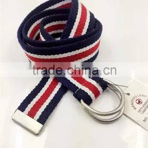 Cotton Canvas Belt With D Ring Buckle thumbnail-1