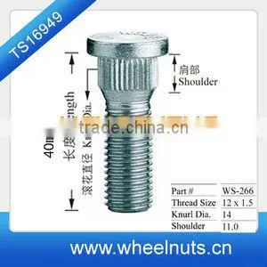 10.9 or 12.9 Grade Zinc Wheel Shoulder Stud thumbnail-1