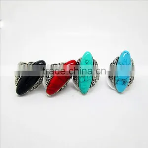 Professional Factory Wholesale Antique Turquoise Stone Ring thumbnail-1