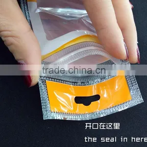 Cheap Plastic Bag Printing for the Mobile Ring Laminated Poly Bag Red Orange Printed Zipper Bag thumbnail-4