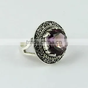 Love Vine !! Amethyst 925 Sterling Silver Ring, Handmade Silver Jewelry, Indian Silver Jewelry Supplier thumbnail-1