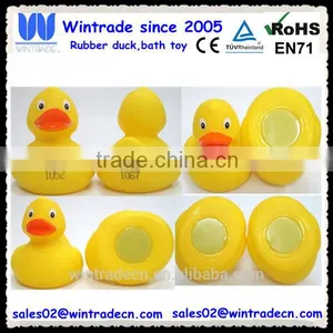 Rubber Weighted 8cm Duck With Metal Plate on the Bottom thumbnail-1