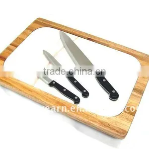 Rectangular Wood Cutting Board Chopping Block With PP Rubber thumbnail-1
