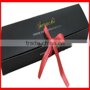 2014 Wholesale Black Luxury Folding Book Shape Packaging Customize Gift Box thumbnail-1