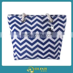 Wholesale Canvas Beach Bag,Chevron Beach Tote Bags thumbnail-1