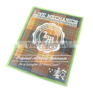 Damask Woven Garment Label With Felt Backing thumbnail-1