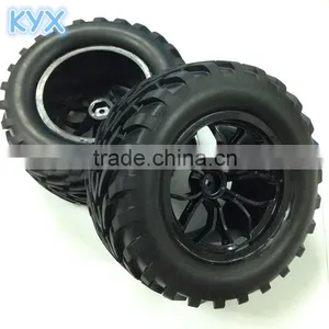 Car Tyres Toys Wheel Complete (2) Sets Size 130x65mm for Car 1/10 thumbnail-1