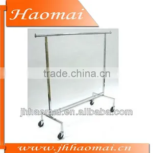 Metal Display of Clothing Rack on Wheels thumbnail-1