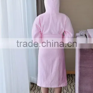 100% Cotton Soft Feel Embroidery Children's Hooded Bathrobe thumbnail-4