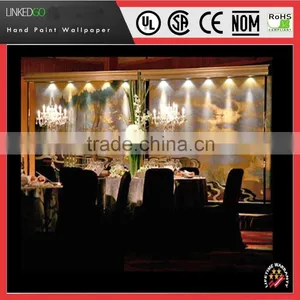 Hotel Decorations Traditional Hand-painting Techniques Silk Wallpaper With Modern Materials thumbnail-1