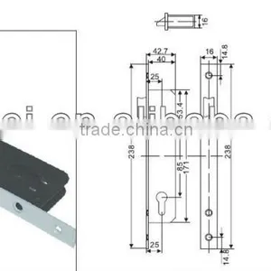 PVC Door Lock for PVC Profile or Aluminum Alloy Casement Door 9.02.10302 thumbnail-6