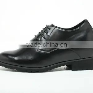 Black Genuine Leather Height Increasing Elevator Shoes for Men thumbnail-2