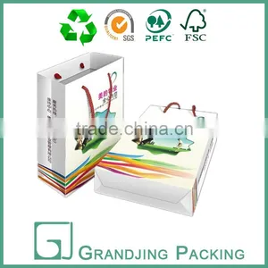 Custom High Quality Take Away Fast Food White Paper Bag thumbnail-1