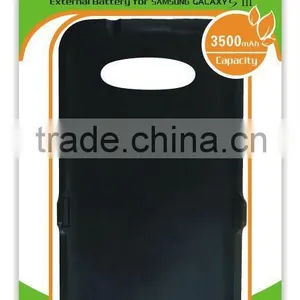3500mAh External Battery Charger Case for Samsung Galaxy S 3 / III I9300 I747 L710 T999 I535 R530 - Black thumbnail-1