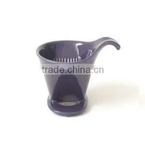 Dark Purple Custom Bee House Ceramic Coffee Dripper thumbnail-1