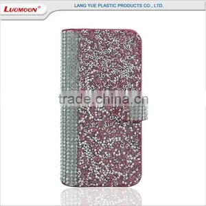 Oem Bling Diamond Flip Leather Phone Case For Iphone 5 5s 6 6s 7 thumbnail-2