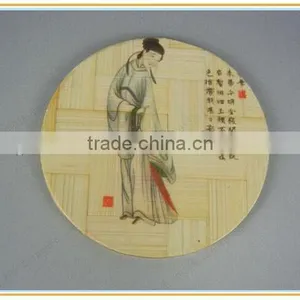 Classical Chinese Bamboo Cup Mat, Round Bamboo Table Mat. thumbnail-3