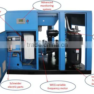 Low Noise 10 Bar and High Efficiency Screw Air Compressor thumbnail-2