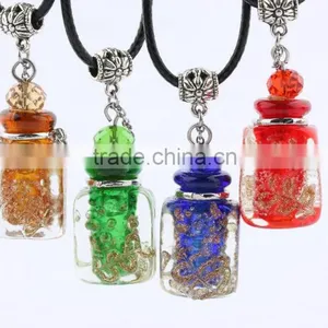 Glow in Dark Square Shape Essential Oil Diffuser Perfume Bottle Pendant Aromatherapy Essential Oil Pendant Jewelry thumbnail-6