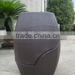 Patio Egg Shape Stacking Set Poly Rattan thumbnail-3