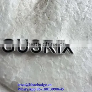 Die Cutted Letter Embossed Metal Stickers thumbnail-3
