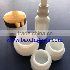 10g 10ml White Glass Cosmetic Glass Jar White Bottle thumbnail-1